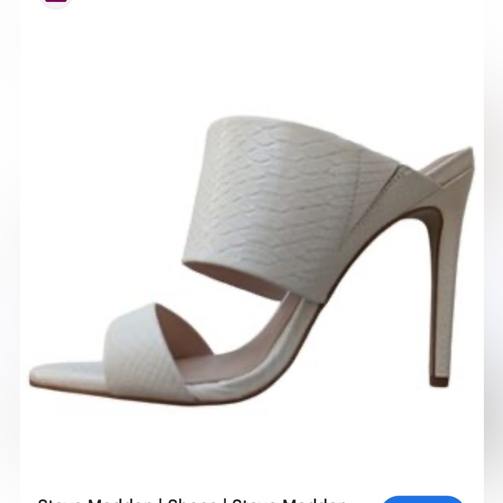 Steve Madden Mallory Cream High Heel Mules